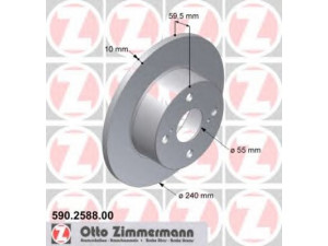ZIMMERMANN 590.2588.00 stabdžių diskas 
 Dviratė transporto priemonės -> Stabdžių sistema -> Stabdžių diskai / priedai
42431 12190