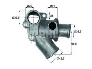 MAHLE ORIGINAL TI 67 80D termostatas, aušinimo skystis 
 Aušinimo sistema -> Termostatas/tarpiklis -> Thermostat
7553027