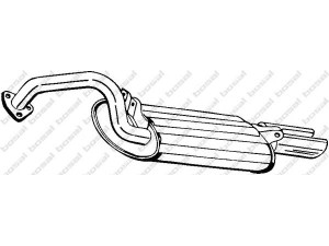 BOSAL 177-293 galinis duslintuvas 
 Išmetimo sistema -> Duslintuvas
MB 857616, MB 890680
