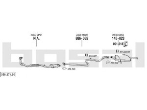 BOSAL 058.271.60 išmetimo sistema 
 Išmetimo sistema -> Išmetimo sistema, visa