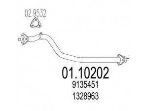 MTS 01.10202 išleidimo kolektorius 
 Išmetimo sistema -> Išmetimo vamzdžiai
1328963, 9135451