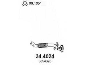 ASSO 34.4024 išleidimo kolektorius 
 Išmetimo sistema -> Išmetimo vamzdžiai
13234879, 5854320