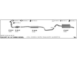 IMASAF 525000094 išmetimo sistema 
 Išmetimo sistema -> Išmetimo sistema, visa