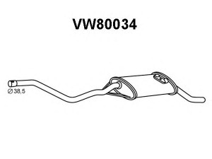VENEPORTE VW80034 galinis duslintuvas 
 Išmetimo sistema -> Duslintuvas
867253609A, 867253609AJ, 867253609P