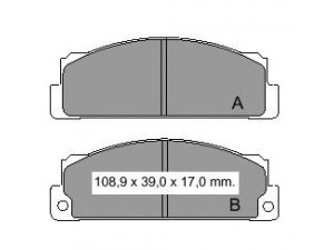 VEMA 832170 stabdžių trinkelių rinkinys, diskinis stabdys
4309760, 4379301, 4434821, 4434826
