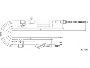 CABOR 10.5239 trosas, stovėjimo stabdys
GVC902382, SPB000370, GVC902382