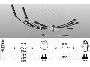 BOUGICORD 6530 uždegimo laido komplektas 
 Kibirkšties / kaitinamasis uždegimas -> Uždegimo laidai/jungtys
9321910