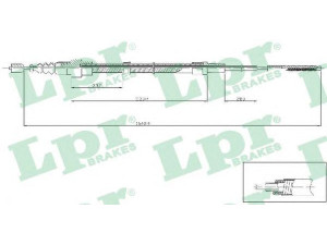 LPR C0961B trosas, stovėjimo stabdys 
 Stabdžių sistema -> Valdymo svirtys/trosai
6N0609721H, 6N0609721M, 6N0609721H
