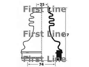 FIRST LINE FCB2916 gofruotoji membrana, kardaninis velenas 
 Ratų pavara -> Gofruotoji membrana
7701209253