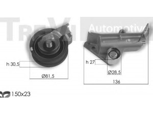 TREVI AUTOMOTIVE KD1345 paskirstymo diržo komplektas 
 Techninės priežiūros dalys -> Papildomas remontas