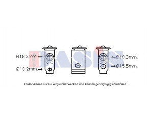 AKS DASIS 840270N išsiplėtimo vožtuvas, oro kondicionavimas 
 Oro kondicionavimas -> Vožtuvai
8851550170