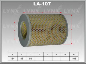 LYNXauto LA-107 oro filtras 
 Techninės priežiūros dalys -> Techninės priežiūros intervalai
AY120-TY030, 17801-64080, V9112-2017