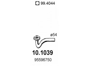 ASSO 10.1039 išleidimo kolektorius 
 Išmetimo sistema -> Išmetimo vamzdžiai
95596750