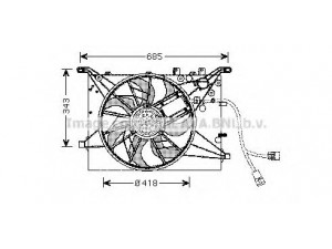 AVA QUALITY COOLING VO7502 ventiliatorius, radiatoriaus 
 Aušinimo sistema -> Oro aušinimas
86496759, 86498219