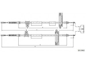 CABOR 10.5362 trosas, stovėjimo stabdys
1143926, 1253159, 1143926, 1253159