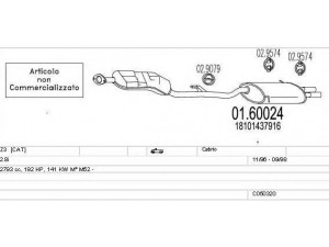 MTS C050320008352 išmetimo sistema 
 Išmetimo sistema -> Išmetimo sistema, visa
