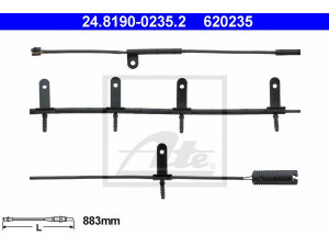 ATE 24.8190-0235.2 įspėjimo kontaktas, stabdžių trinkelių susidėvėjimas 
 Stabdžių sistema -> Susidėvėjimo indikatorius, stabdžių trinkelės
34 35 6 761 447, 34 35 6 778 175