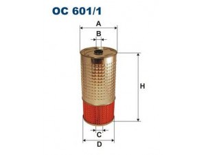 FILTRON OC601/1 alyvos filtras 
 Techninės priežiūros dalys -> Techninės priežiūros intervalai
D207, 0001802509, 6161800009, 6161800510