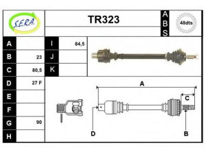 SERA TR323 kardaninis velenas 
 Ratų pavara -> Kardaninis velenas
7700716847, 7700743947, 7700853931