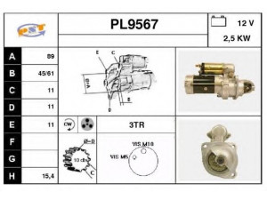 SNRA PL9567 starteris