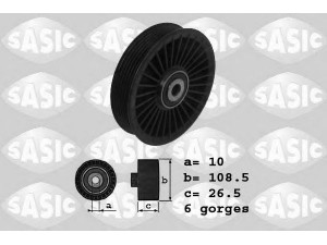 SASIC 1626144 kreipiantysis skriemulys, V formos rumbuotas diržas 
 Diržinė pavara -> V formos rumbuotas diržas/komplektas -> Laisvasis/kreipiamasis skriemulys
6112340193, 6112340293, 1340827