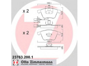 ZIMMERMANN 23763.200.1 stabdžių trinkelių rinkinys, diskinis stabdys 
 Techninės priežiūros dalys -> Papildomas remontas
4E0 698 151 F, 4E0 698 151 M, 4F0 698 151 A