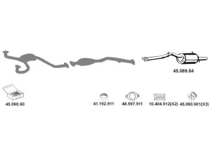 EBERSPÄCHER 452012 išmetimo sistema 
 Išmetimo sistema -> Išmetimo sistema, visa