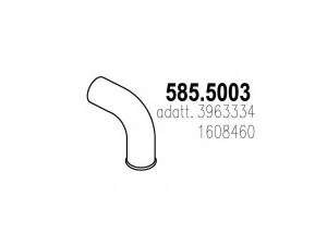 ASSO 585.5003 išleidimo kolektorius 
 Išmetimo sistema -> Išmetimo vamzdžiai
1608460, 3963334