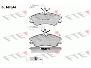 FTE BL1483A4 stabdžių trinkelių rinkinys, diskinis stabdys 
 Techninės priežiūros dalys -> Papildomas remontas
425155, 425154