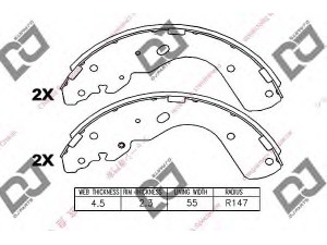 DJ PARTS BS1062 stabdžių trinkelių komplektas 
 Techninės priežiūros dalys -> Papildomas remontas
UHY42638Z