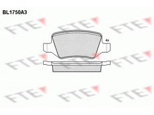 FTE BL1750A3 stabdžių trinkelių rinkinys, diskinis stabdys 
 Techninės priežiūros dalys -> Papildomas remontas
168 420 04 20, 169 420 04 20, 169 420 11 20