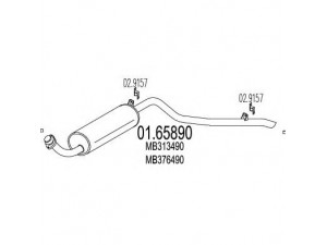 MTS 01.65890 galinis duslintuvas 
 Išmetimo sistema -> Duslintuvas
MB313490, MB376490, MB376580, MB577058