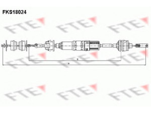 FTE FKS18024 sankabos trosas 
 Dviratė transporto priemonės -> Kabeliai ir tachometro velenaai -> Sankabos trosas
96192573, 2150N2, 2150W4