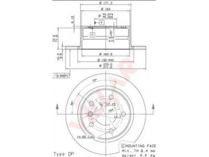 VILLAR 628.1394 stabdžių diskas 
 Dviratė transporto priemonės -> Stabdžių sistema -> Stabdžių diskai / priedai
34211160809, 34216758552, 34216758553