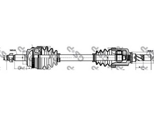 GSP 250057 kardaninis velenas 
 Ratų pavara -> Kardaninis velenas
8200164147, 820029984, 8200299844