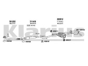 KLARIUS 330752E išmetimo sistema 
 Išmetimo sistema -> Išmetimo sistema, visa