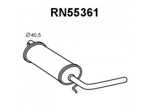 VENEPORTE RN55361 galinis duslintuvas 
 Išmetimo sistema -> Duslintuvas
7700623477, 7700794796