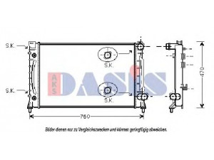 AKS DASIS 480260N radiatorius, variklio aušinimas 
 Aušinimo sistema -> Radiatorius/alyvos aušintuvas -> Radiatorius/dalys
4B3121251, 4B3121251D