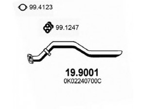 ASSO 19.9001 išleidimo kolektorius 
 Išmetimo sistema -> Išmetimo vamzdžiai
0K01140700D, 0K01140700E, 0K01340700A