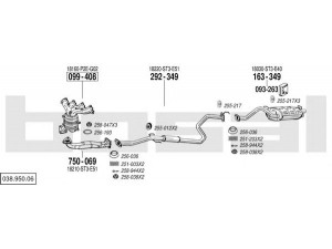 BOSAL 038.950.06 išmetimo sistema 
 Išmetimo sistema -> Išmetimo sistema, visa