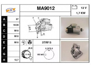 SNRA MA9012 starteris
JE0118400A, JE1518400, JE1618400A