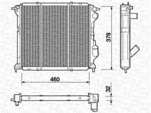 MAGNETI MARELLI 350213758000 radiatorius, variklio aušinimas 
 Aušinimo sistema -> Radiatorius/alyvos aušintuvas -> Radiatorius/dalys
6006000711, 6006000754