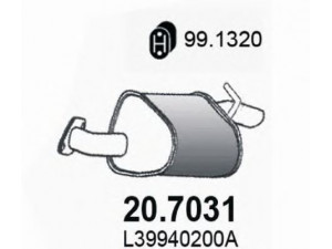 ASSO 20.7031 galinis duslintuvas 
 Išmetimo sistema -> Duslintuvas
L30140200B, L39940200A