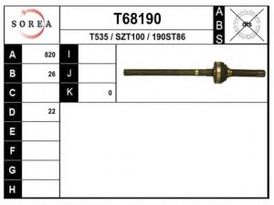 EAI T68190 kardaninis velenas