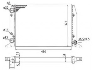 MAGNETI MARELLI 350213404003 radiatorius, variklio aušinimas 
 Aušinimo sistema -> Radiatorius/alyvos aušintuvas -> Radiatorius/dalys
811121253F, 893121253
