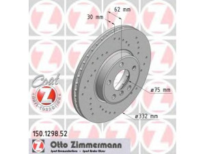 ZIMMERMANN 150.1298.52 stabdžių diskas 
 Dviratė transporto priemonės -> Stabdžių sistema -> Stabdžių diskai / priedai
3411 6 756 045, 3411 6 765 457