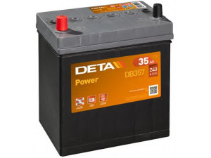 DETA DB357 starterio akumuliatorius; starterio akumuliatorius 
 Elektros įranga -> Akumuliatorius