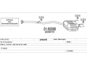 MTS C210403007763 išmetimo sistema 
 Išmetimo sistema -> Išmetimo sistema, visa