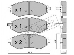 fri.tech. 524.1 stabdžių trinkelių rinkinys, diskinis stabdys 
 Techninės priežiūros dalys -> Papildomas remontas
94566892