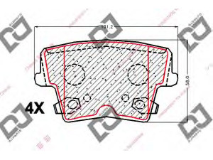 DJ PARTS BP1919 stabdžių trinkelių rinkinys, diskinis stabdys 
 Techninės priežiūros dalys -> Papildomas remontas
05142561AA, 5142561AA
